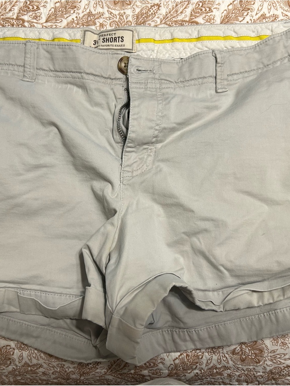 women's Light Gray Chino Shorts